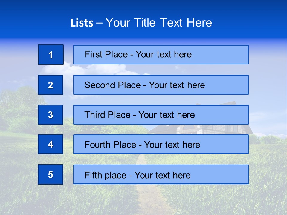 Big Cloud Garden PowerPoint Template