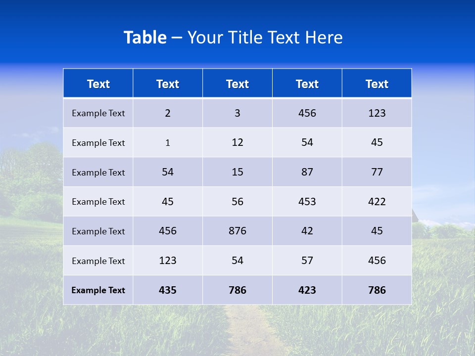 Big Cloud Garden PowerPoint Template