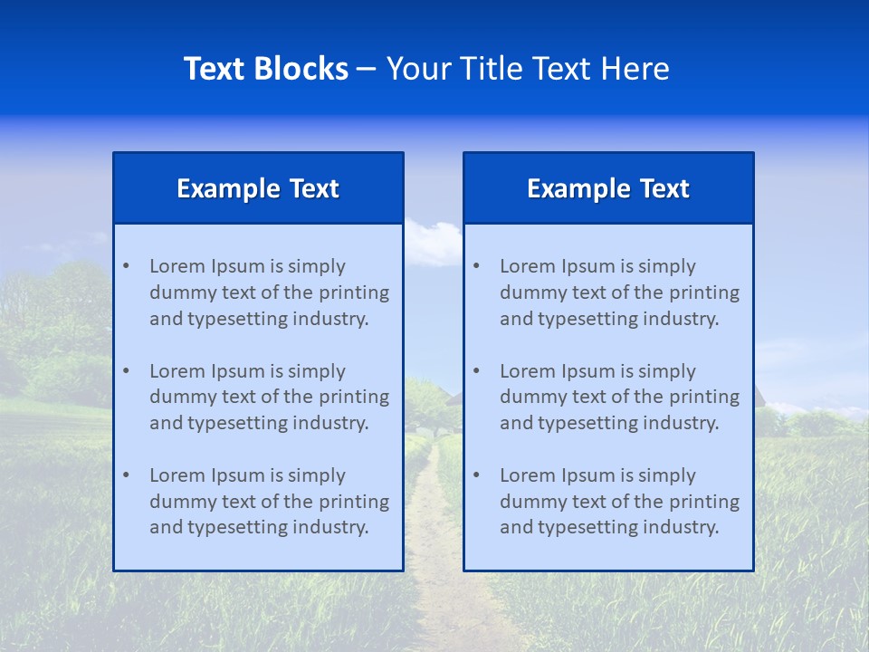 Big Cloud Garden PowerPoint Template