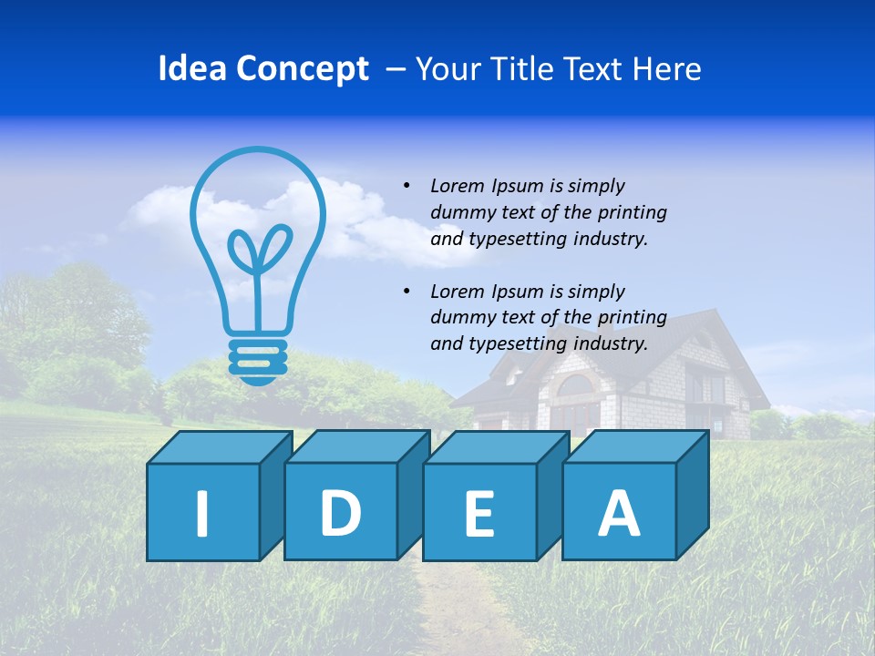 Big Cloud Garden PowerPoint Template