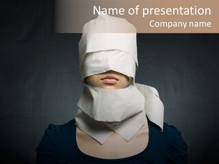 Female Around Face PowerPoint Template