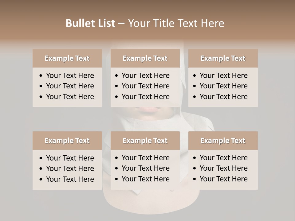 Female Around Face PowerPoint Template