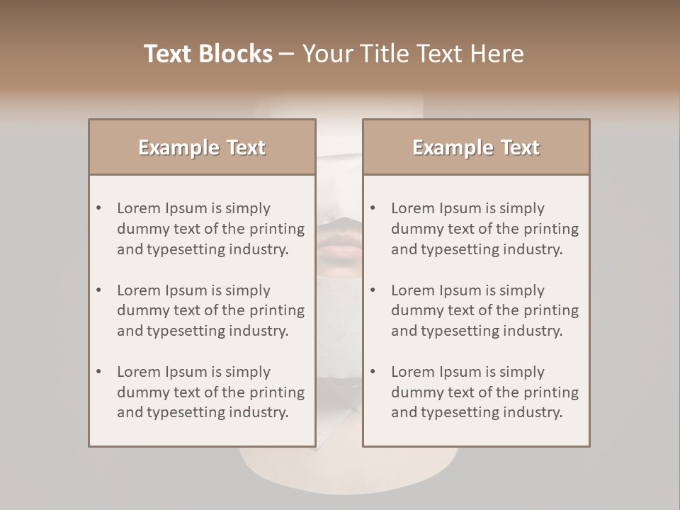 Female Around Face PowerPoint Template