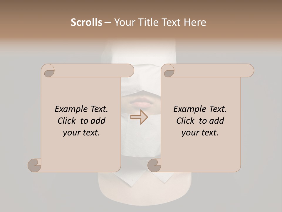 Female Around Face PowerPoint Template
