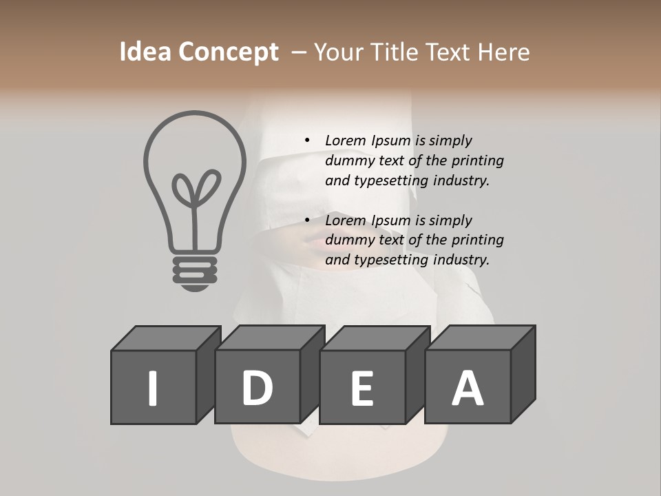 Female Around Face PowerPoint Template