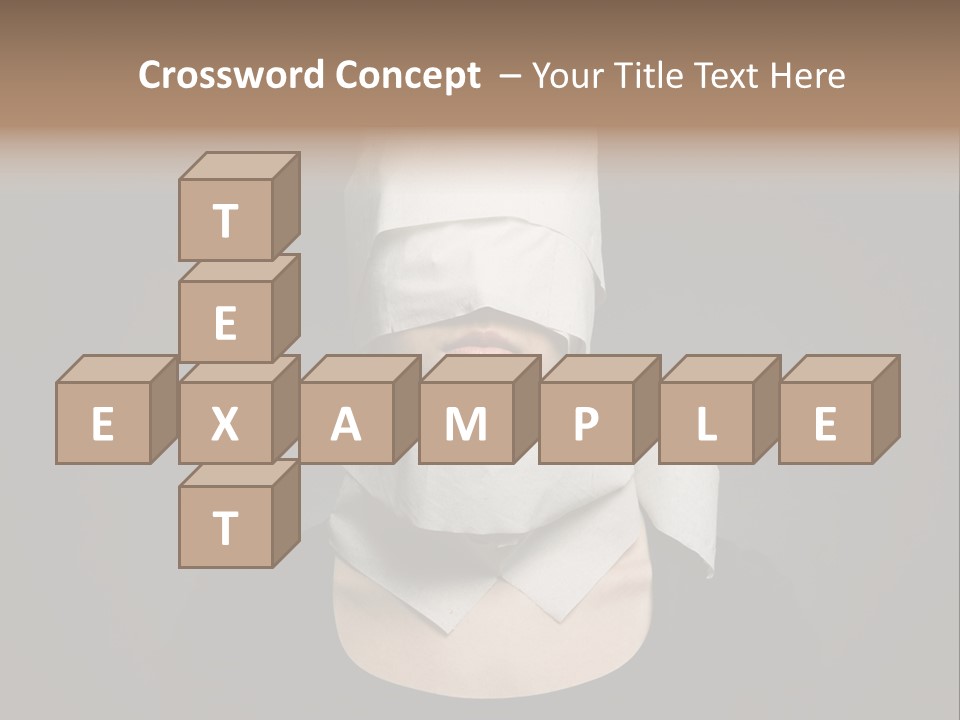 Female Around Face PowerPoint Template