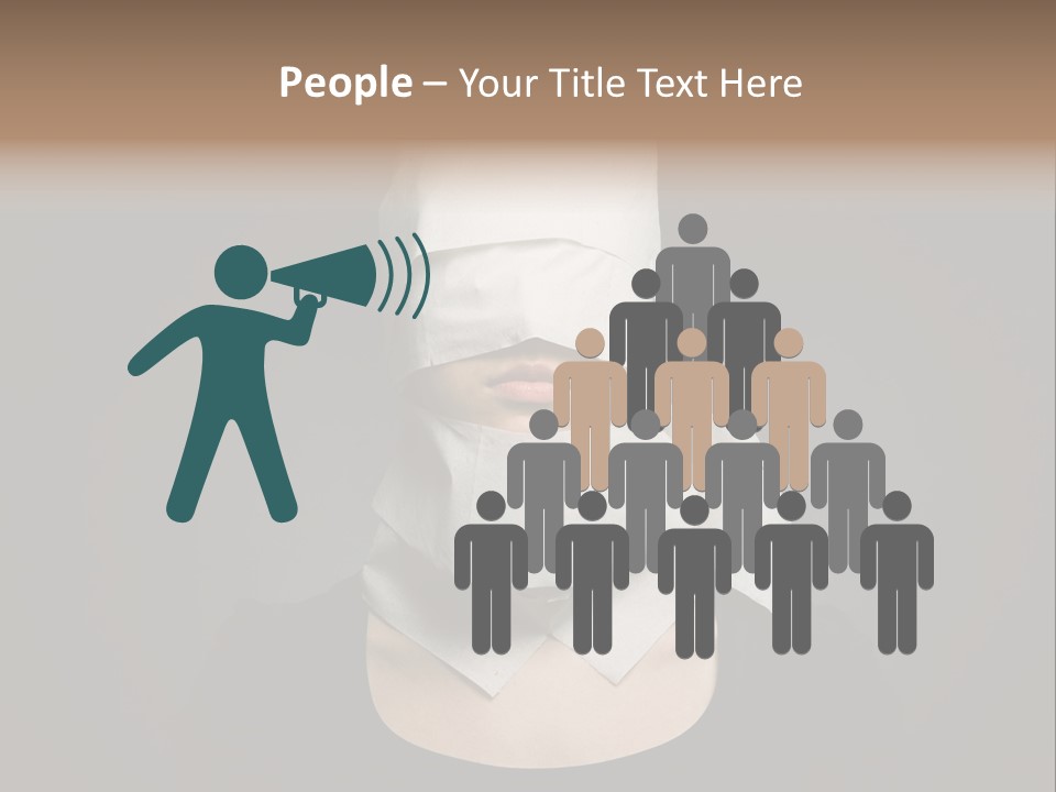 Female Around Face PowerPoint Template