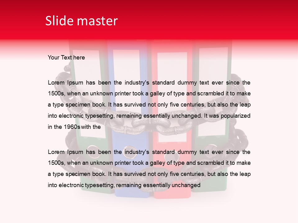 Folder Metal Storage PowerPoint Template