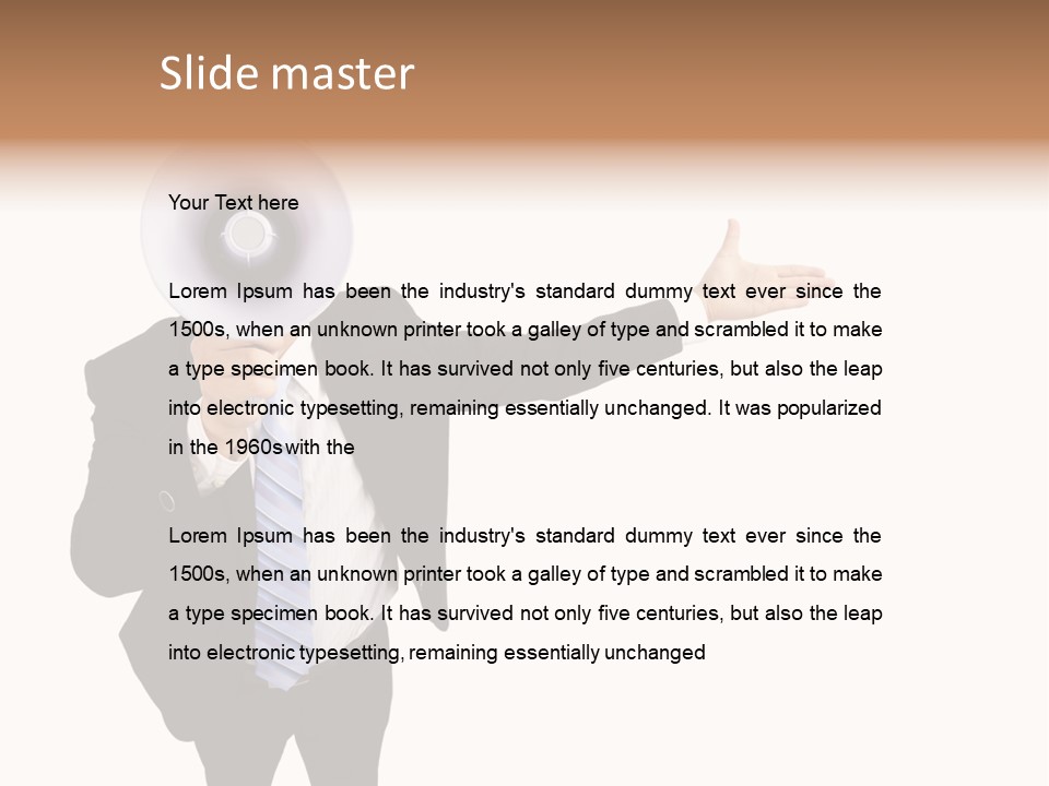 Shouting Speaker Energy PowerPoint Template