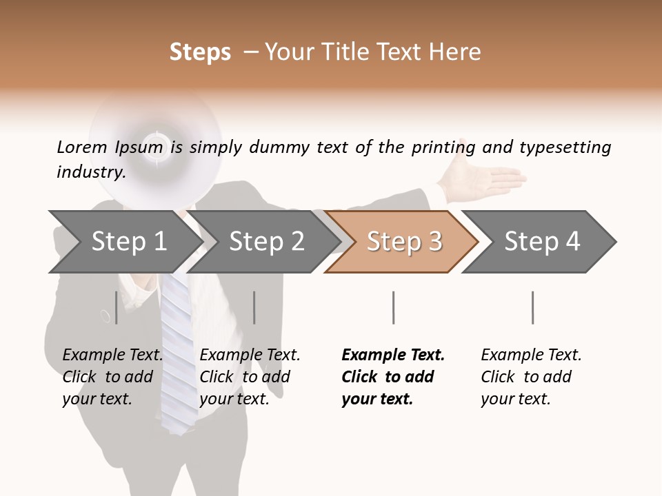 Shouting Speaker Energy PowerPoint Template