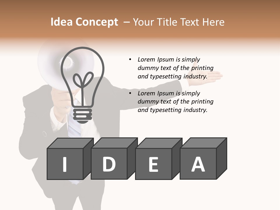 Shouting Speaker Energy PowerPoint Template