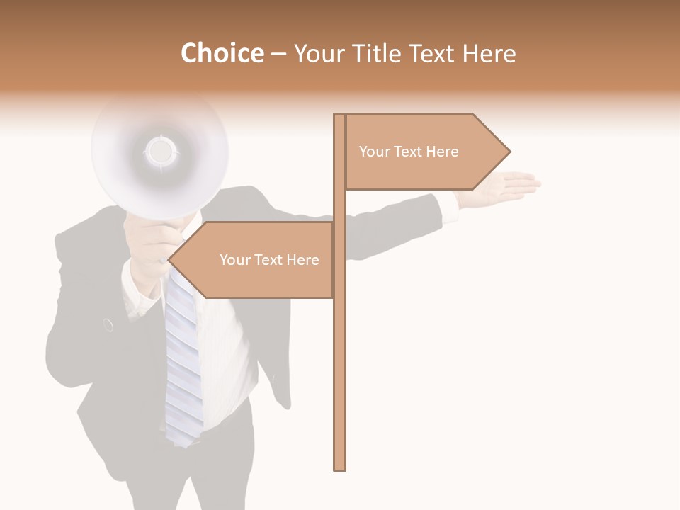 Shouting Speaker Energy PowerPoint Template