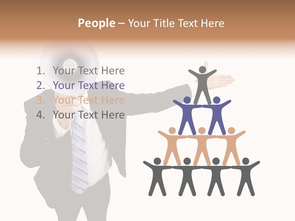 Shouting Speaker Energy PowerPoint Template