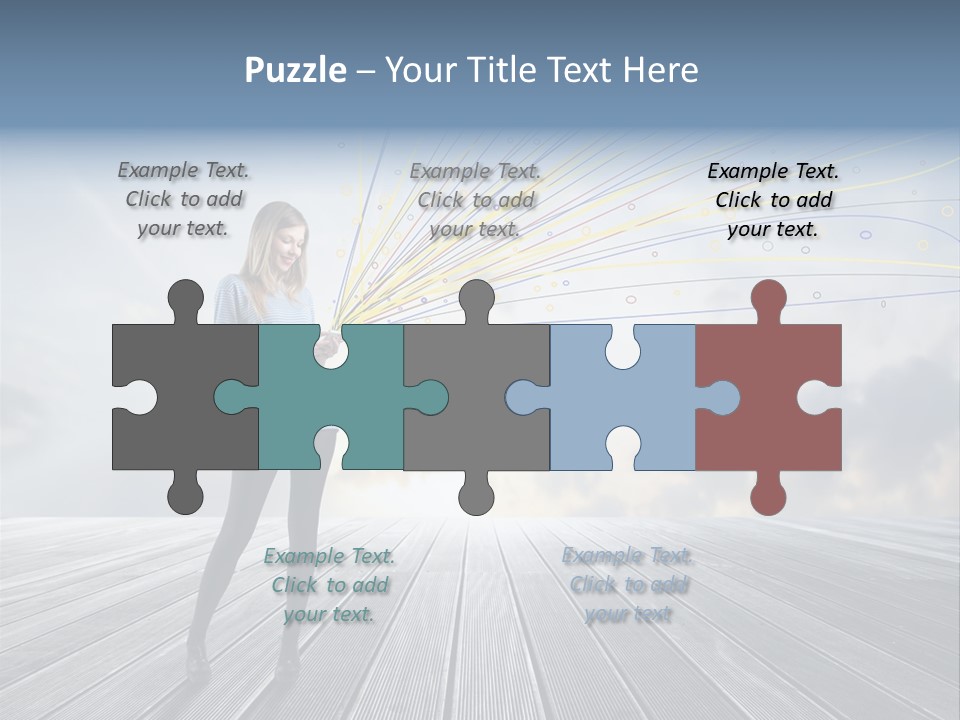 Teen Play Telephone PowerPoint Template