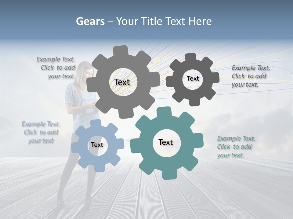 Teen Play Telephone PowerPoint Template