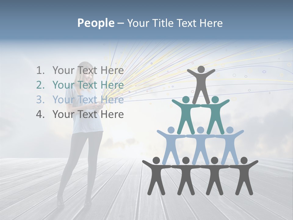 Teen Play Telephone PowerPoint Template