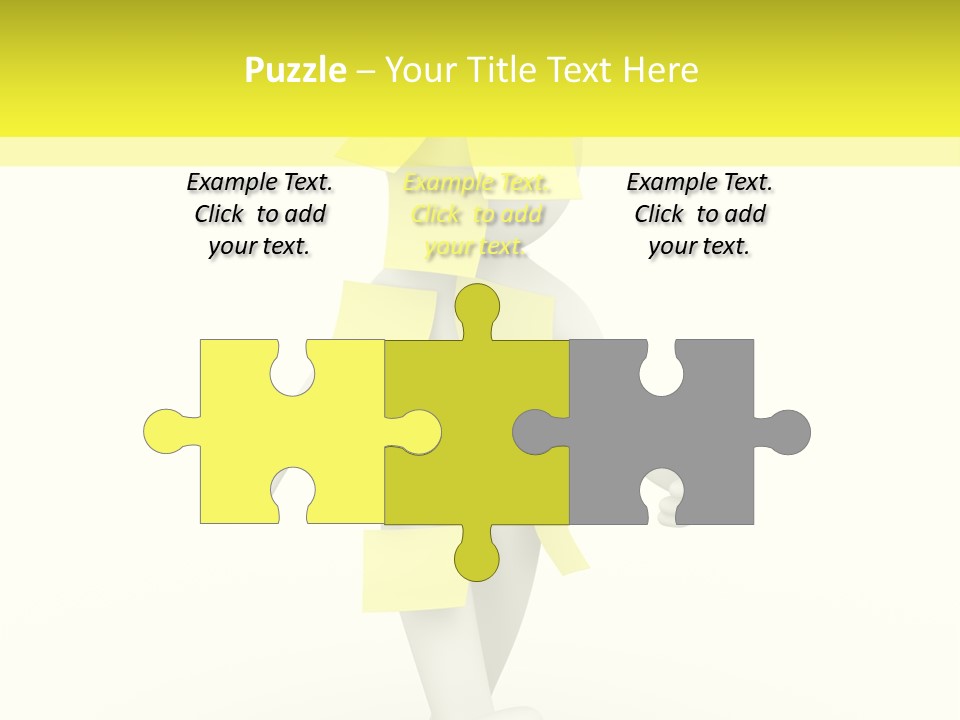 Message Memory Yellow PowerPoint Template