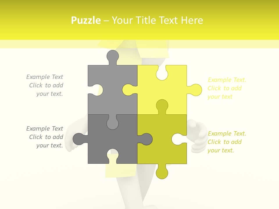 Message Memory Yellow PowerPoint Template
