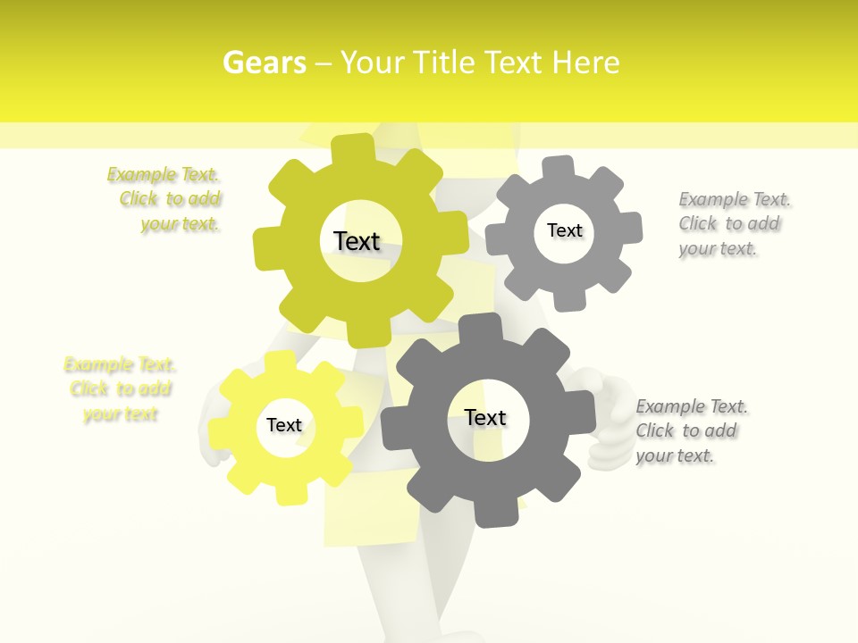 Message Memory Yellow PowerPoint Template