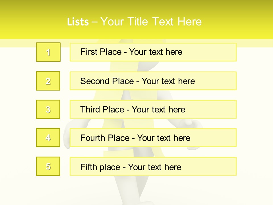 Message Memory Yellow PowerPoint Template