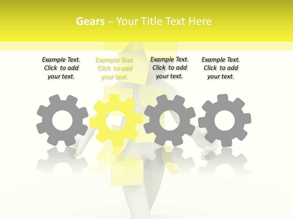 Message Memory Yellow PowerPoint Template