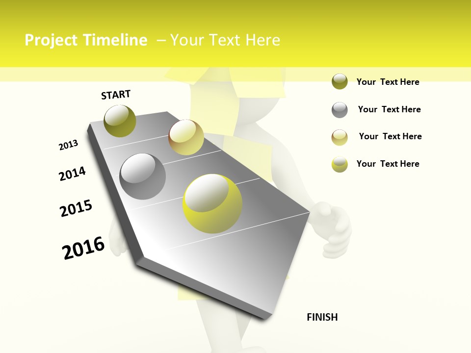 Message Memory Yellow PowerPoint Template