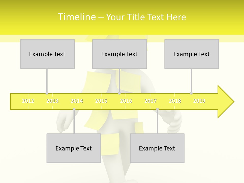 Message Memory Yellow PowerPoint Template