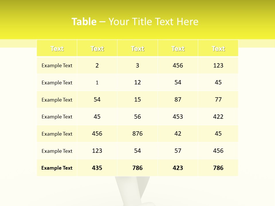 Message Memory Yellow PowerPoint Template