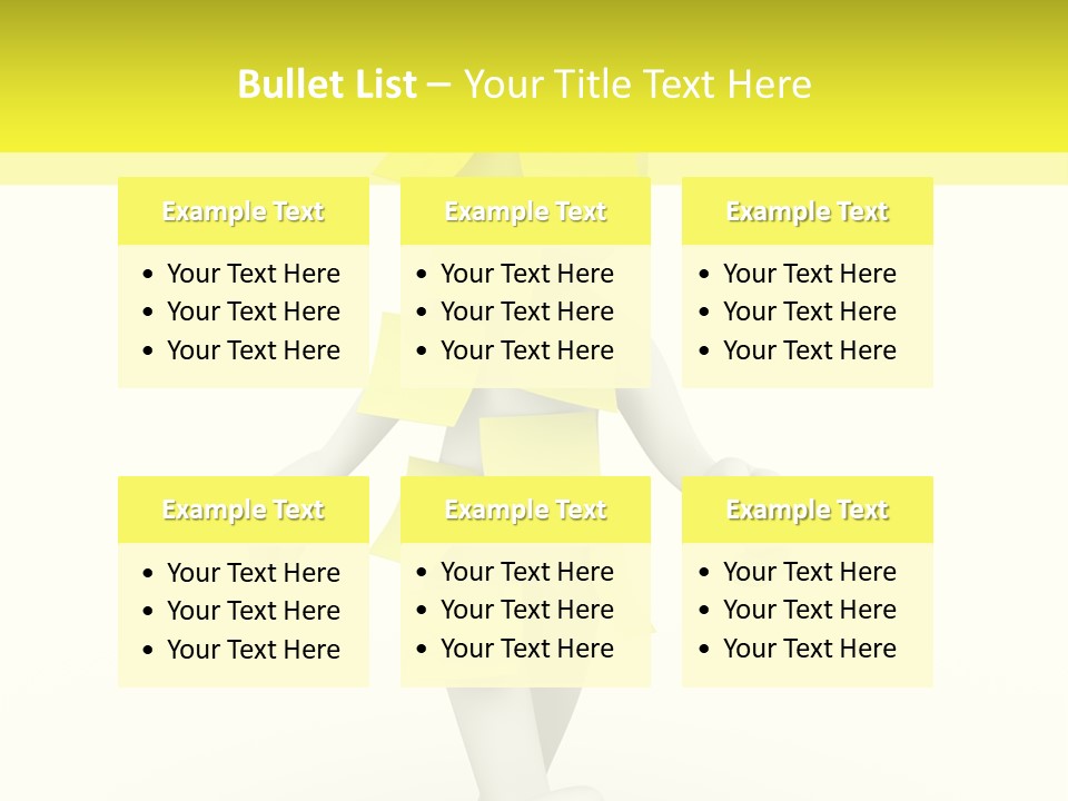 Message Memory Yellow PowerPoint Template