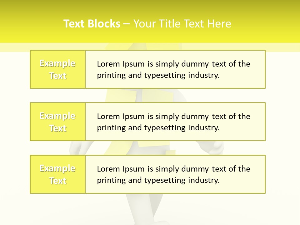 Message Memory Yellow PowerPoint Template