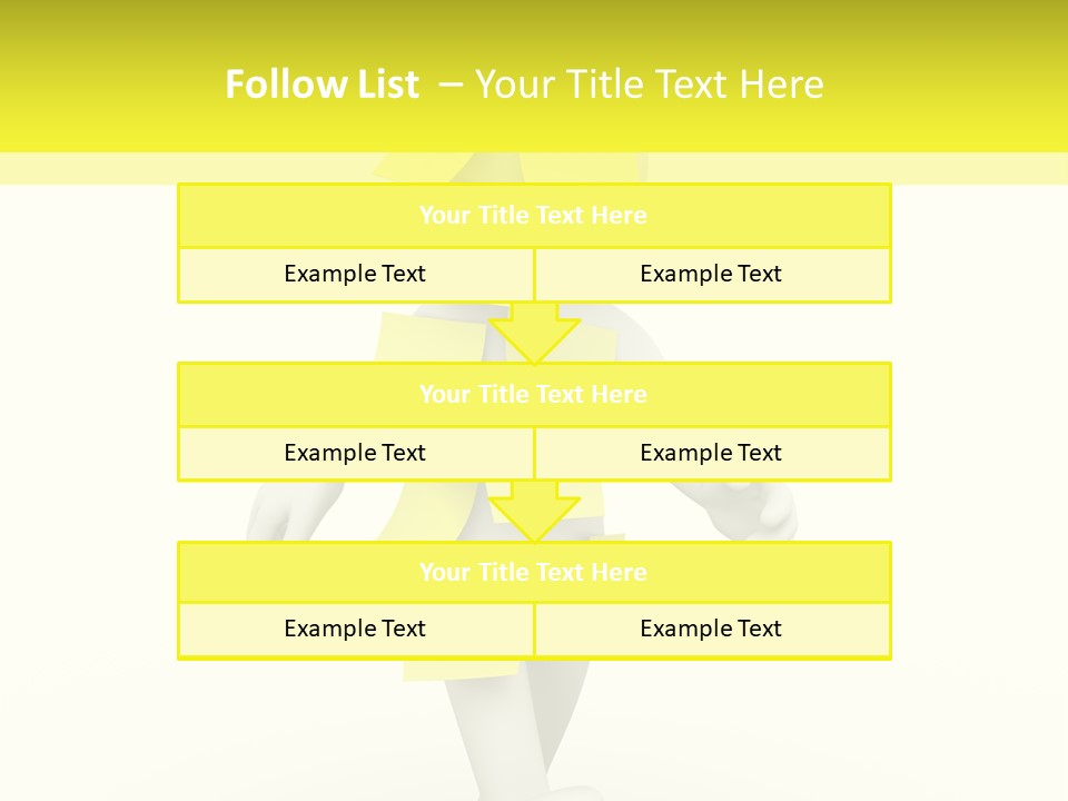 Message Memory Yellow PowerPoint Template
