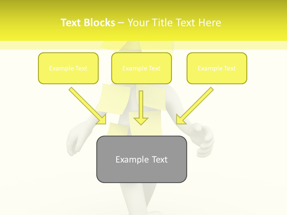 Message Memory Yellow PowerPoint Template