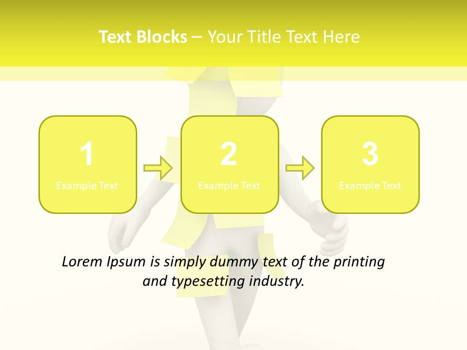 Message Memory Yellow PowerPoint Template