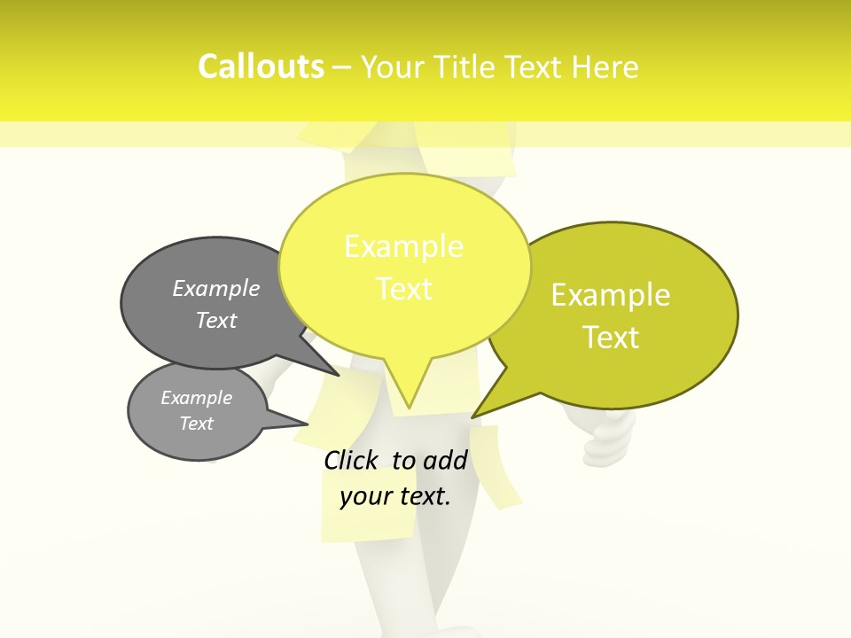 Message Memory Yellow PowerPoint Template