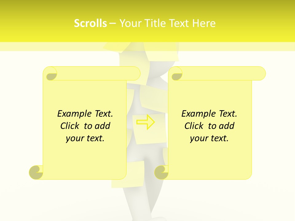 Message Memory Yellow PowerPoint Template
