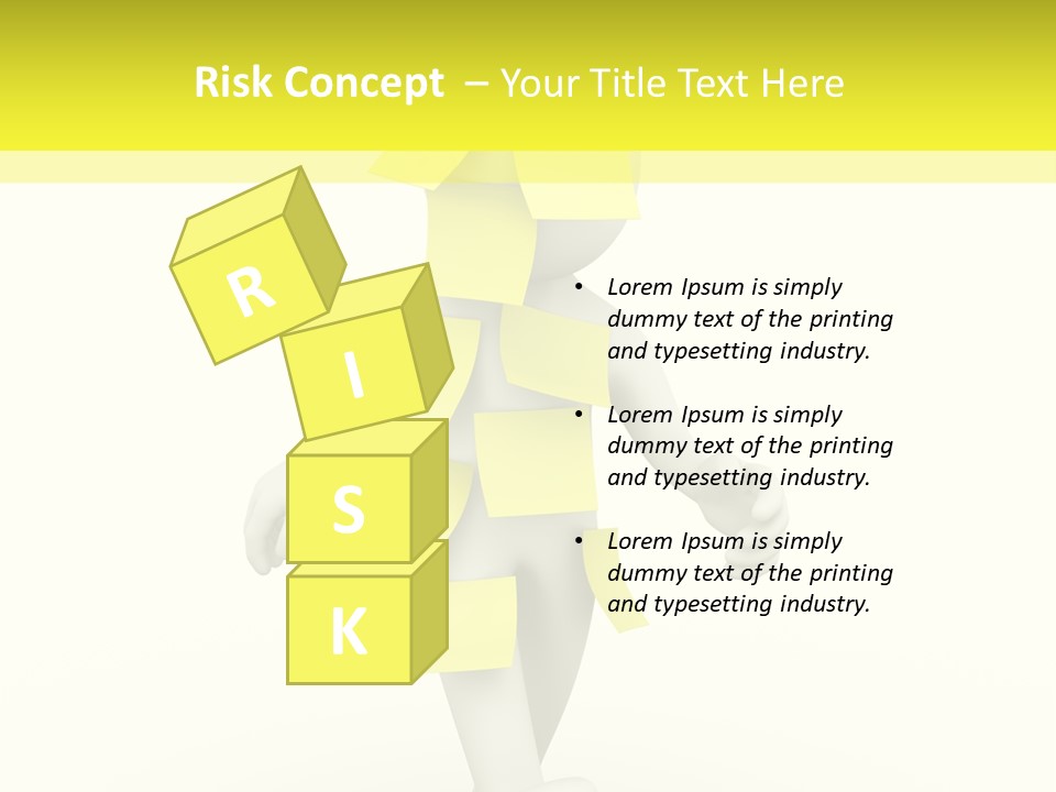 Message Memory Yellow PowerPoint Template