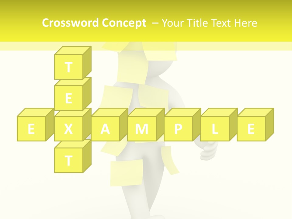 Message Memory Yellow PowerPoint Template