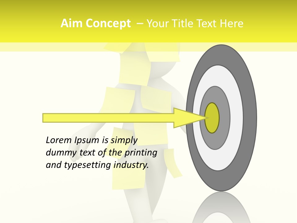 Message Memory Yellow PowerPoint Template