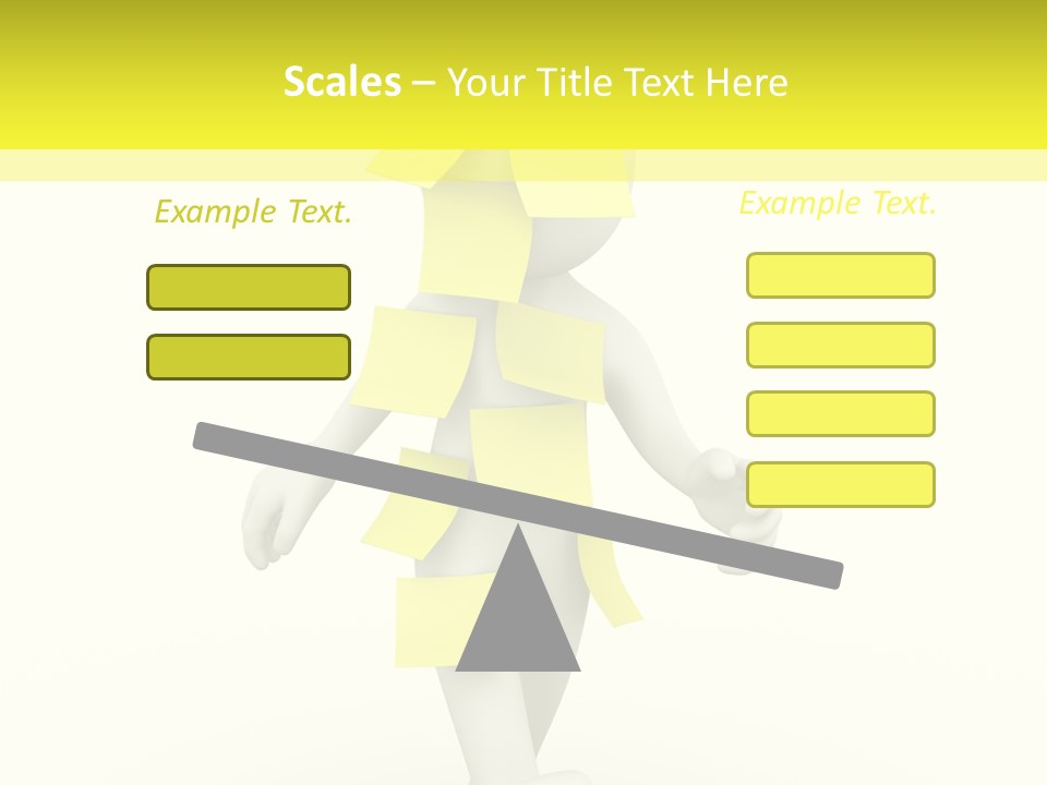 Message Memory Yellow PowerPoint Template