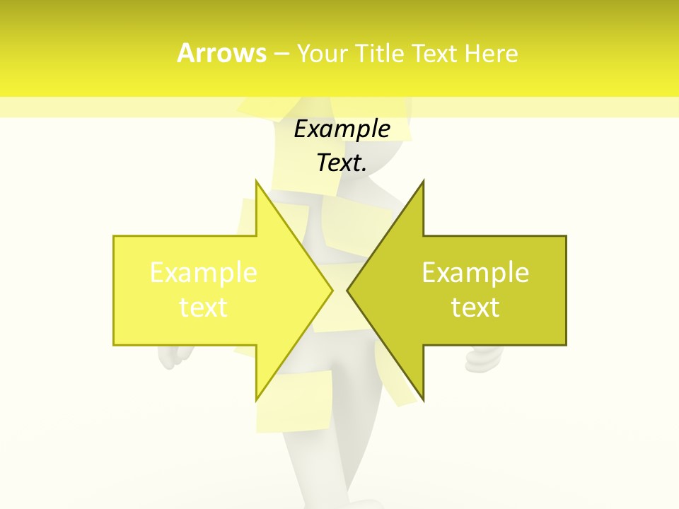 Message Memory Yellow PowerPoint Template