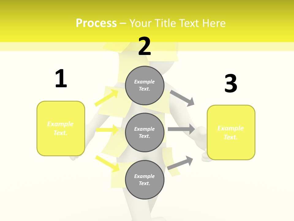 Message Memory Yellow PowerPoint Template