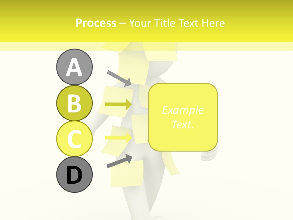 Message Memory Yellow PowerPoint Template