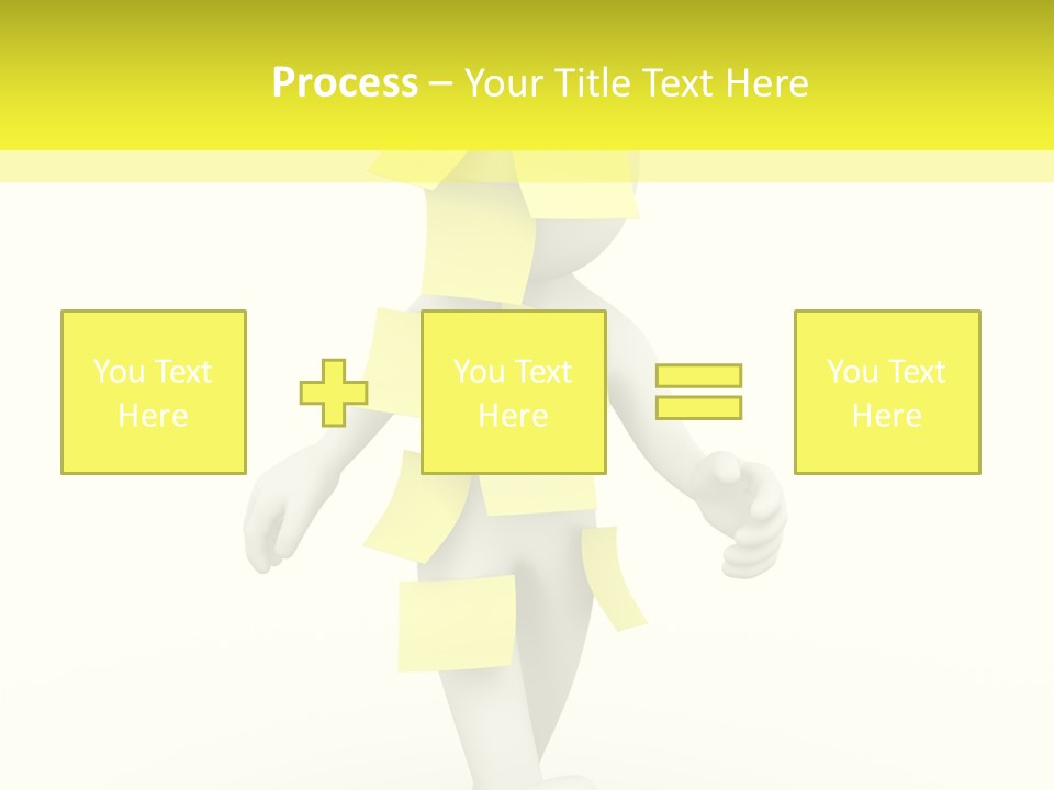Message Memory Yellow PowerPoint Template