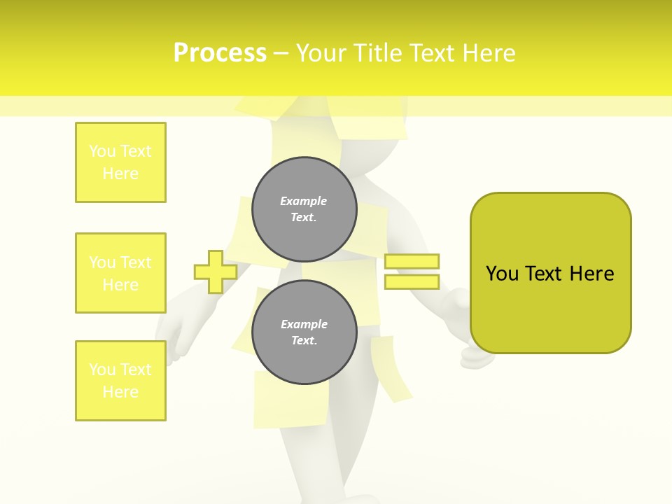 Message Memory Yellow PowerPoint Template