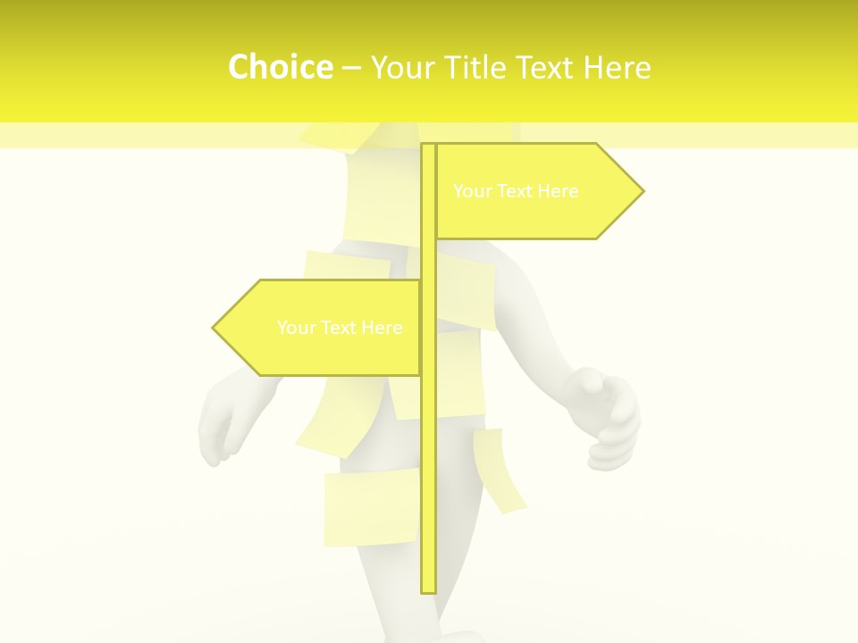 Message Memory Yellow PowerPoint Template