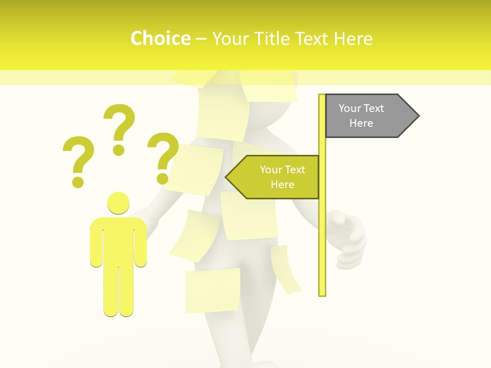 Message Memory Yellow PowerPoint Template