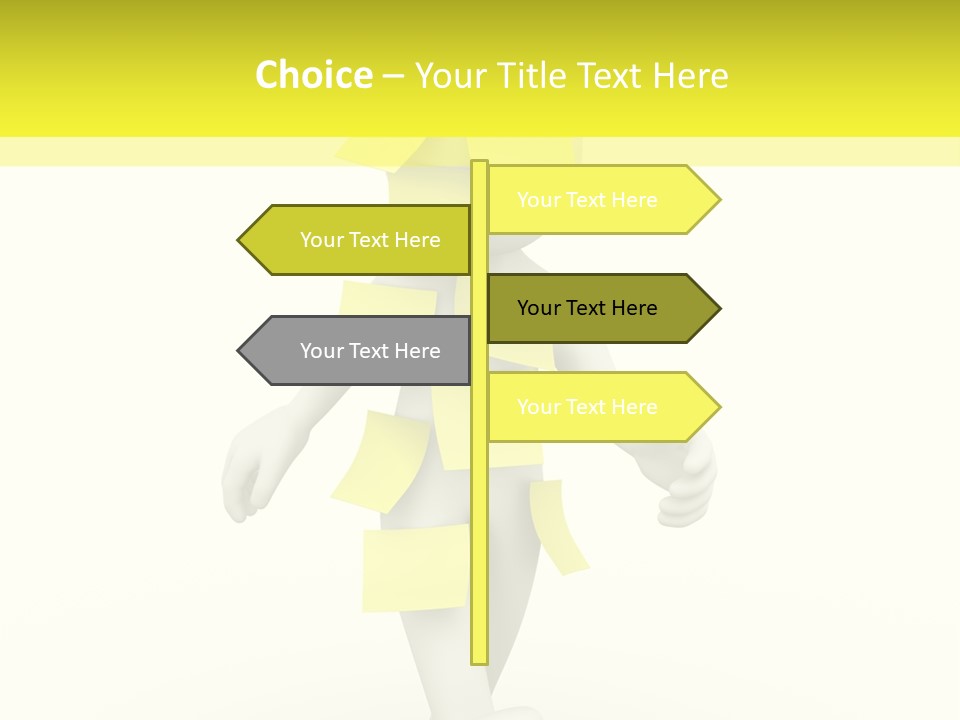 Message Memory Yellow PowerPoint Template