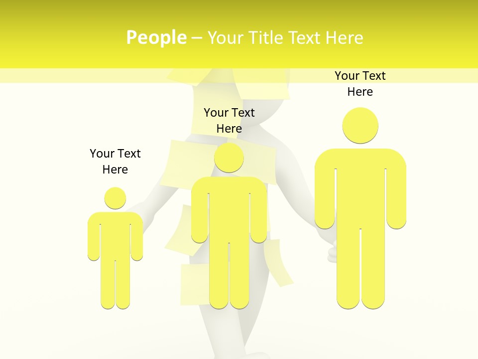 Message Memory Yellow PowerPoint Template