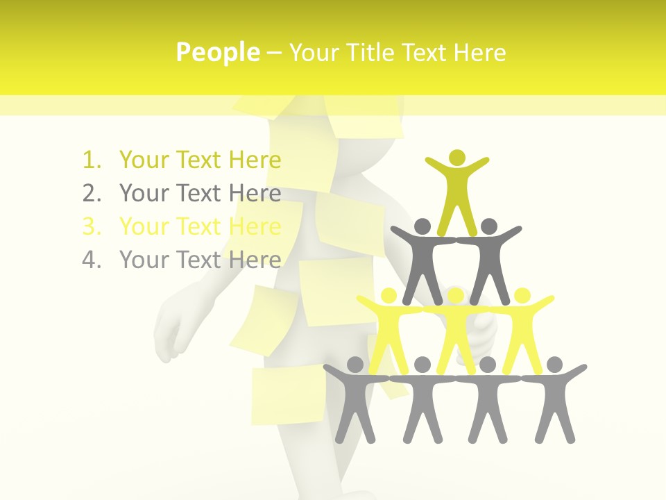 Message Memory Yellow PowerPoint Template
