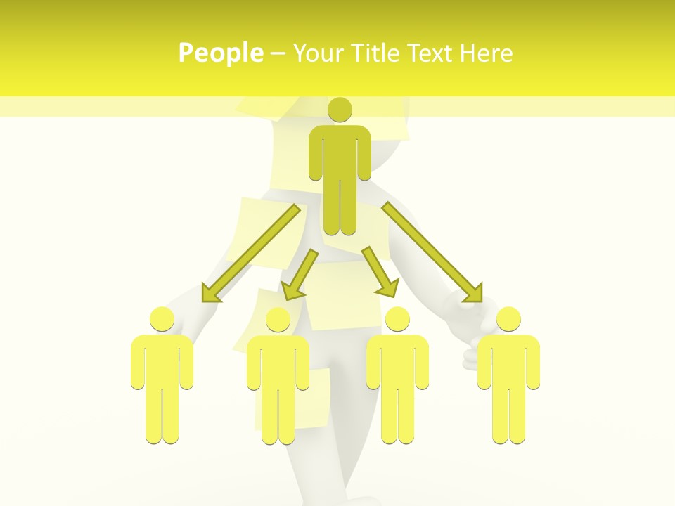 Message Memory Yellow PowerPoint Template